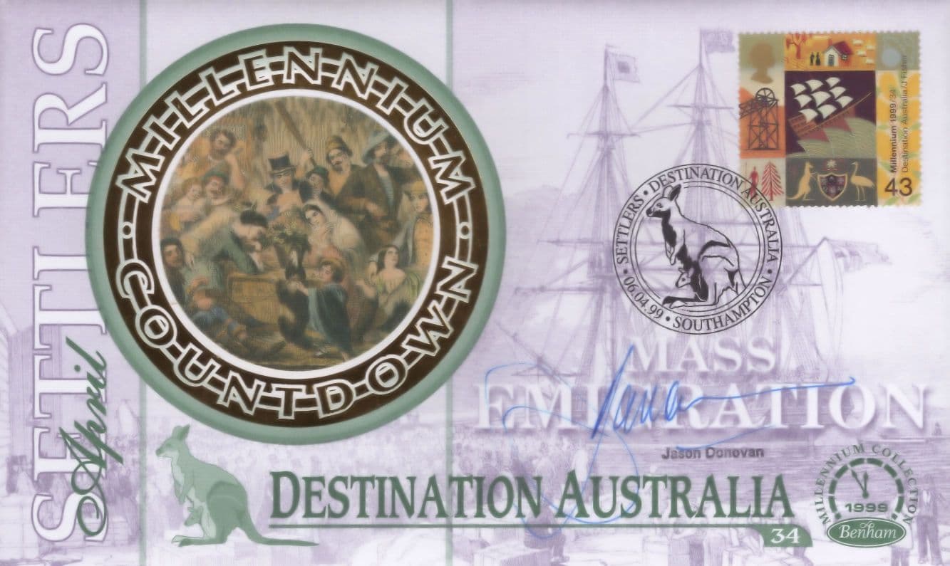 Jason Donovan Neighbours Destination Australia Rare Hand Signed FDC
