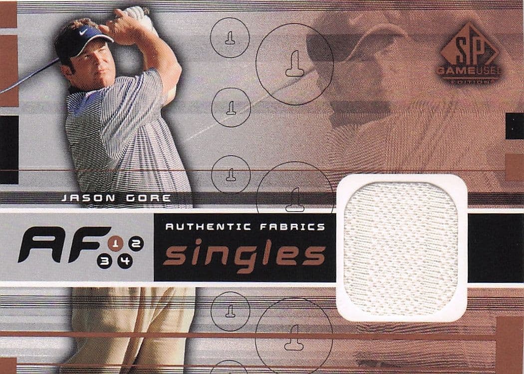 Jason Gore Authentic Fabrics Singles 2003 Golf Upper Deck Worn Shirt Card
