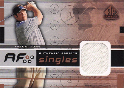 Jason Gore Authentic Fabrics Singles 2003 Golf Upper Deck Worn Shirt Card