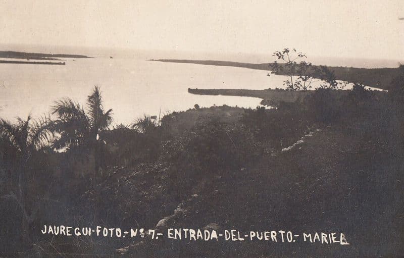 Jaure Guifoto Entrada Del Puerto Mariel Antique Real Photo Spanish Postcard