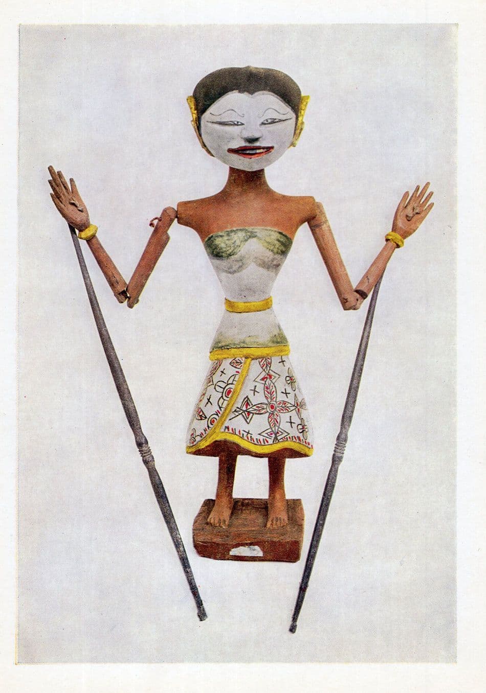 Java Antique Wooden Figure For Wayang Golek Puppet Plays Postcard