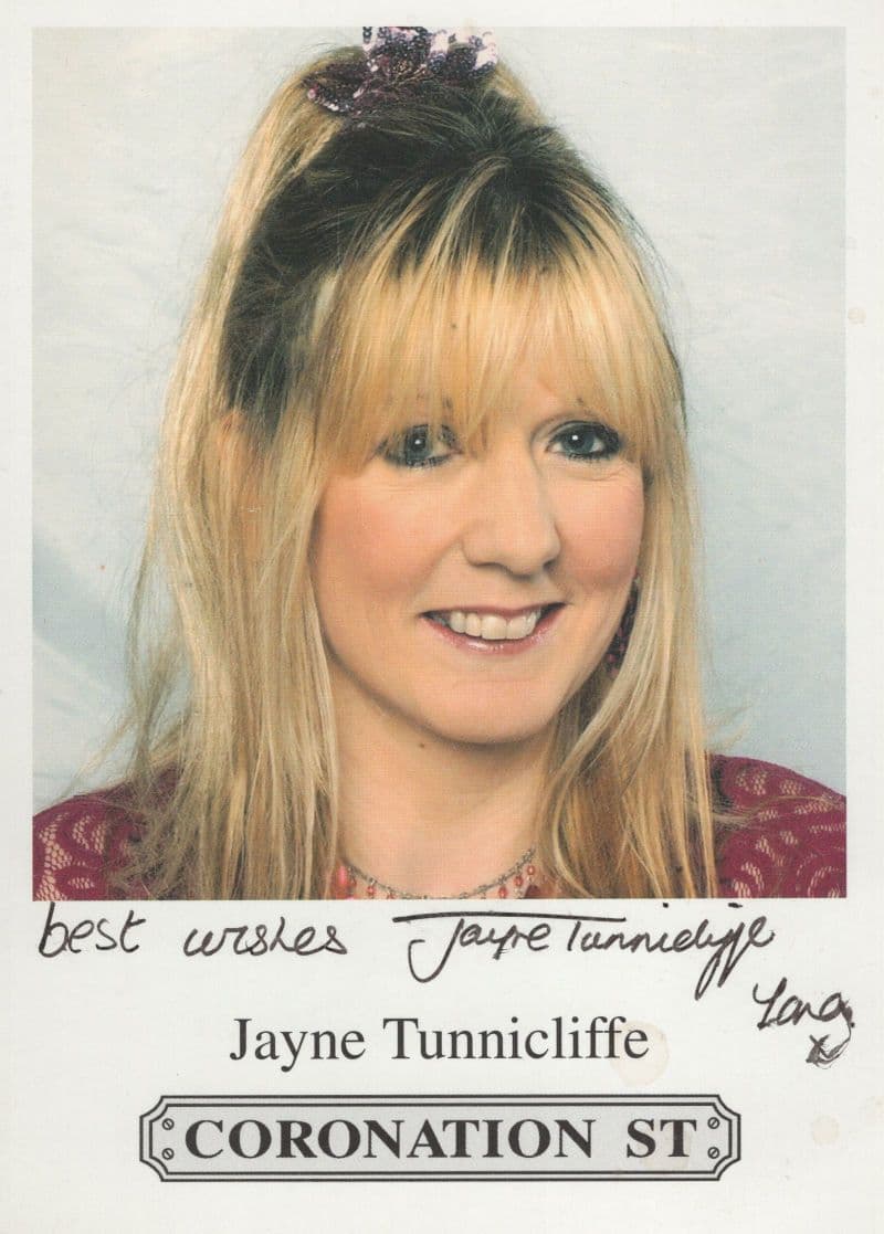 Jayne Tunnicliffe Coronation Street Hand Signed Cast Card Photo