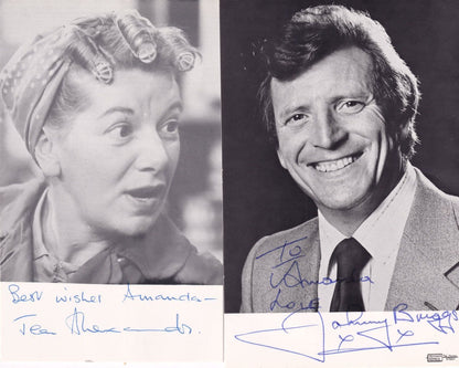 Jean Alexander Hilda Ogden 2x Giant & Cast Hand Signed Photo