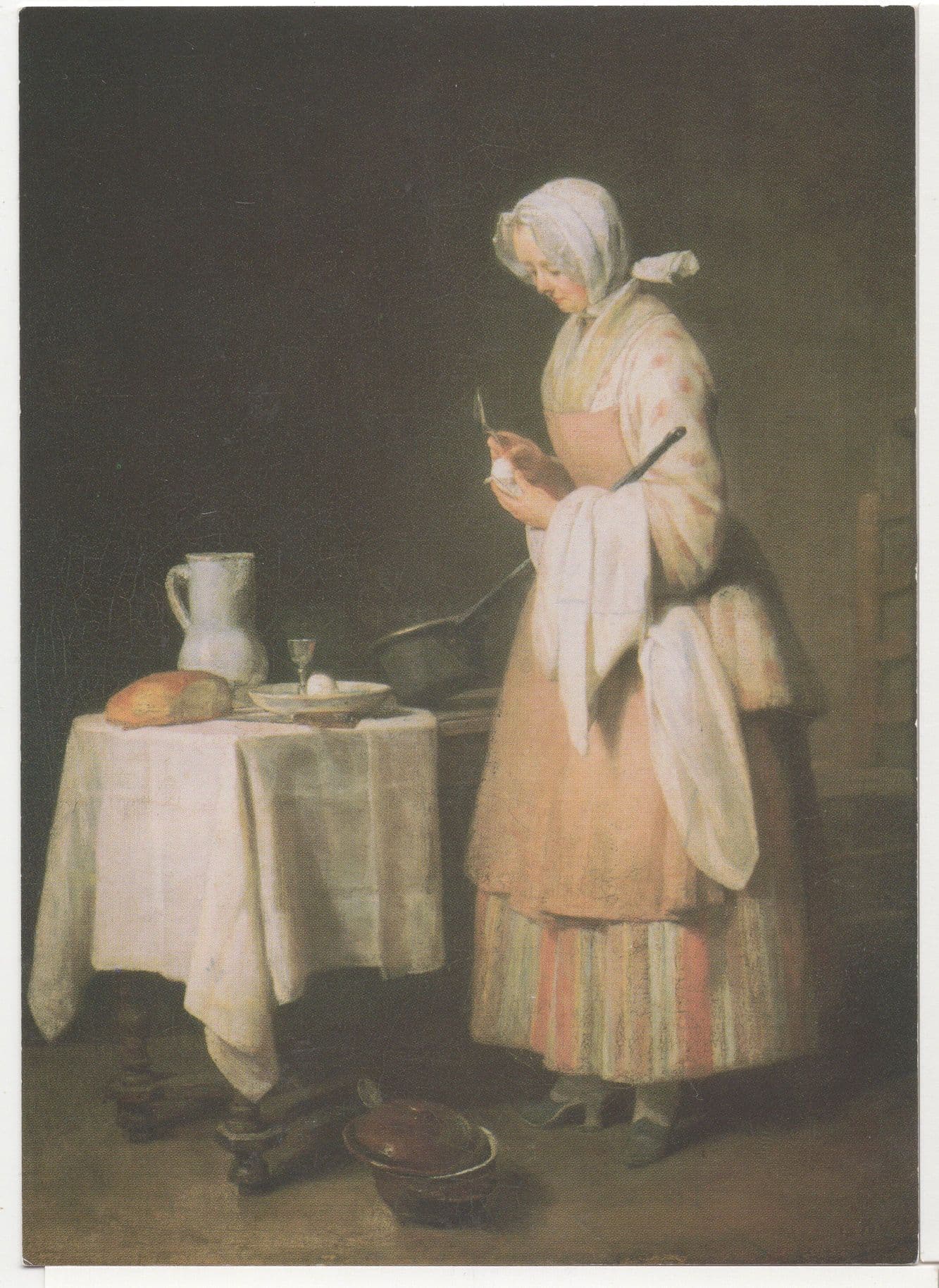 Jean Baptiste Chardin Meal For A Convalescent RA Painting Postcard