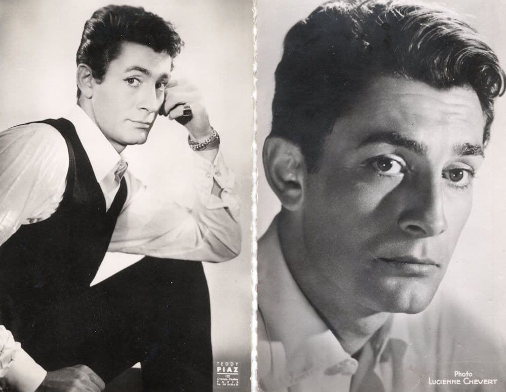 Jean Claude Pascal Singer Actor 2x Old Real Photo French Postcard s