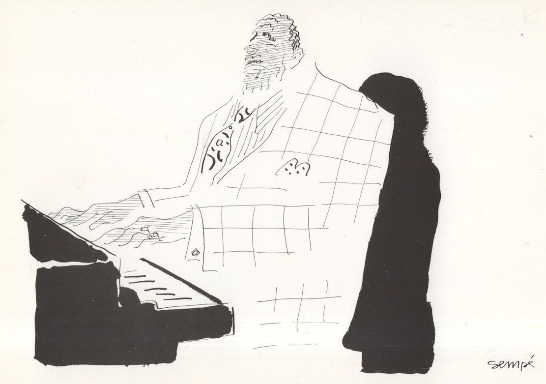 Jean Jacques Sempe Extrait De Musiciens Piano French Painting Postcard