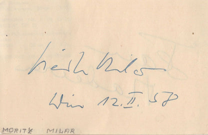 Jean Madeira Moritz Milar German Opera Hand Signed Autograph Card