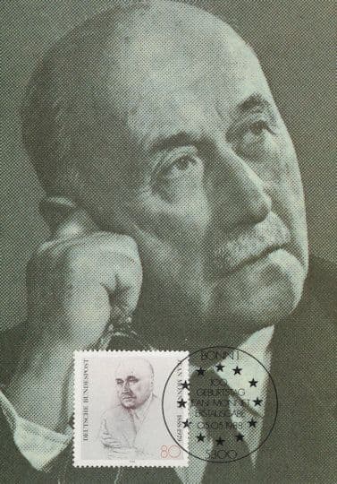 Jean Monnet European Union French Founder German FDC Postcard
