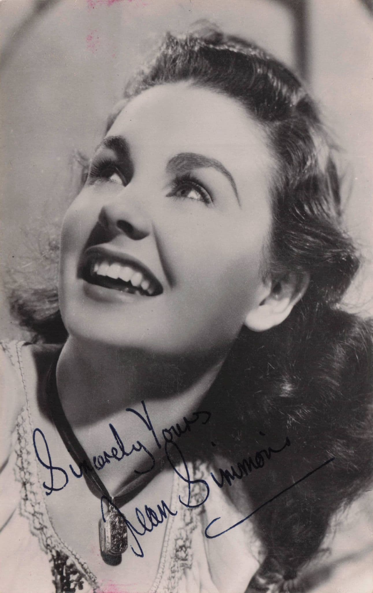 Jean Simmons Hollywood Actress Mint Printed Signed Photo