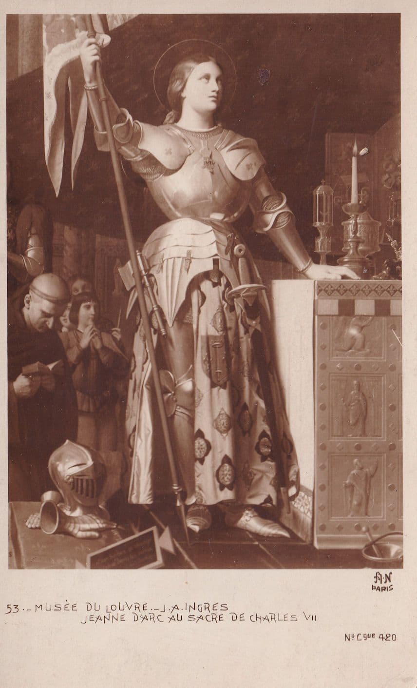 Jeanne D'Arc Joan Of Arc Museum Musee De Louvre Old Postcard