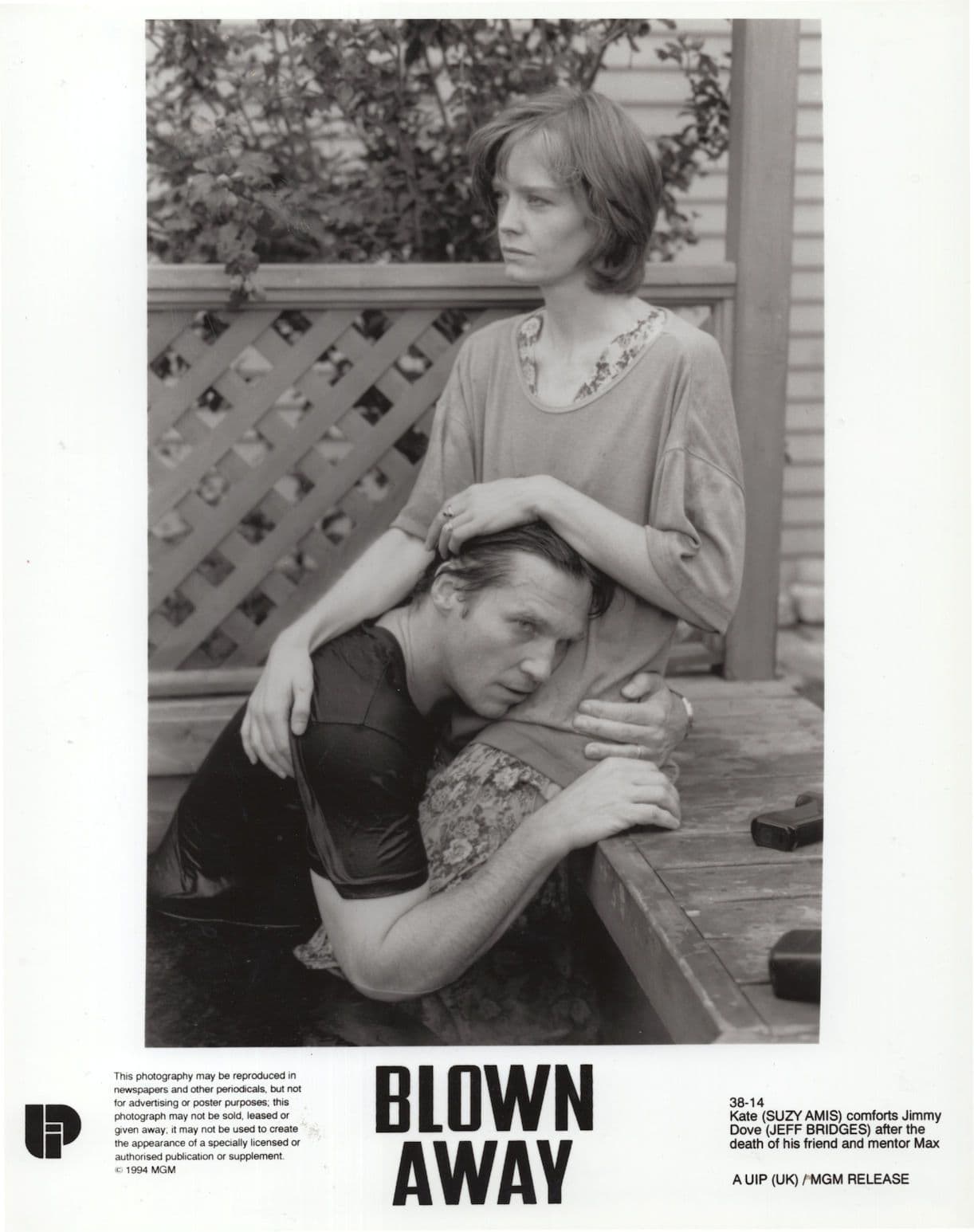 Jeff Bridges Blown Away Film 10x8 Monochrome Press Publicity Photo