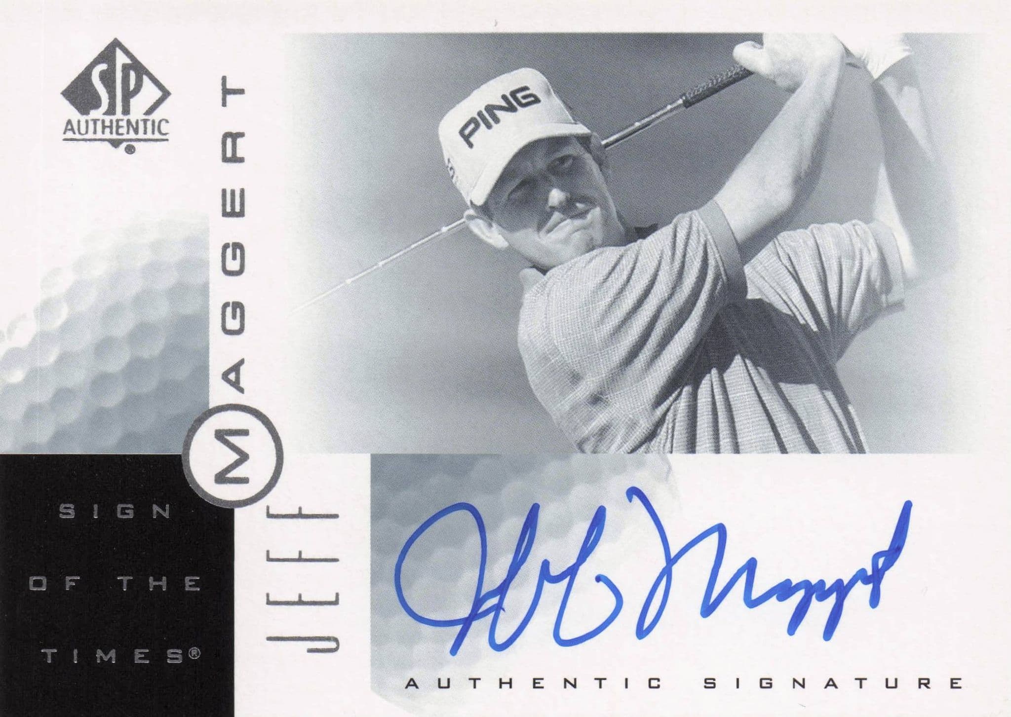 Jeff Maggert Sign Of The Times Hand Signed 2001 SP Golf Autograph Card