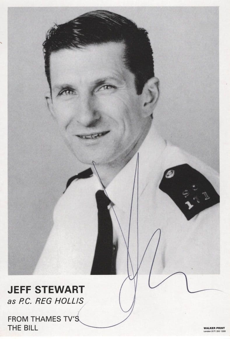 Jeff Stewart PC Reg Hollis The Bill Hand Signed Cast Card