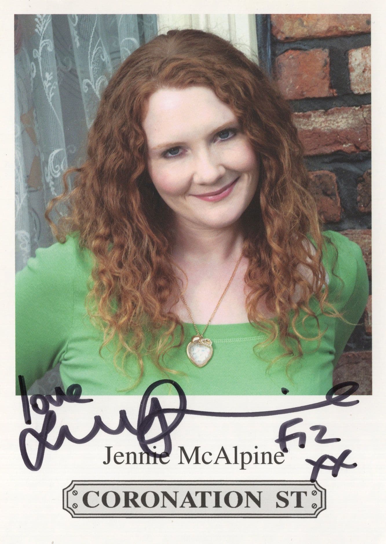 Jennie McAlpine Coronation Street ITV Hand Signed Cast Card Photo