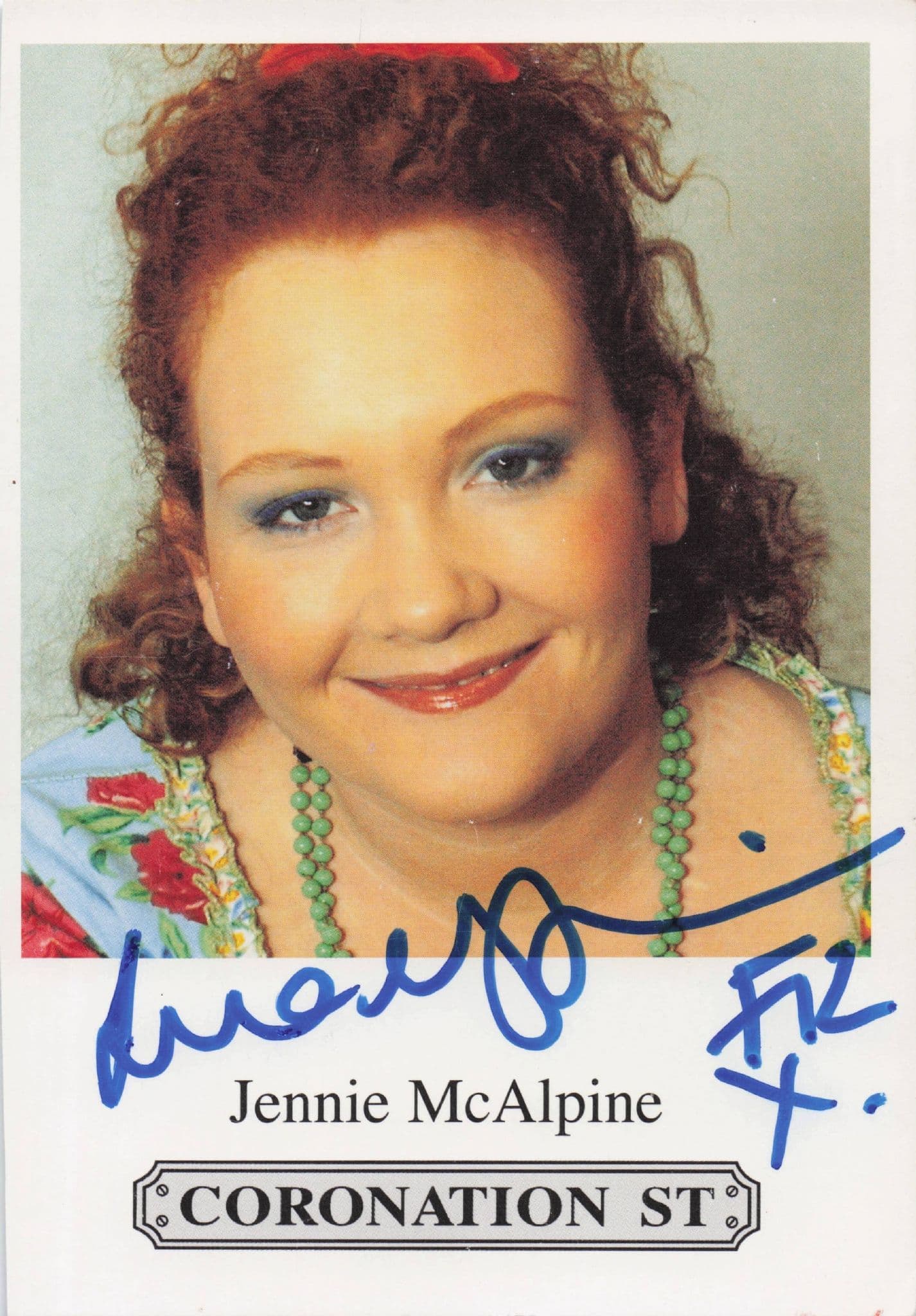 Jennie McAlpine RARE ALT Coronation Street Hand Signed Cast Card Photo