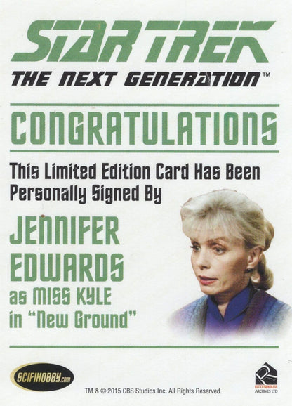 Jennifer Edwards Miss Kyle Star Trek Hand Signed Autograph Card