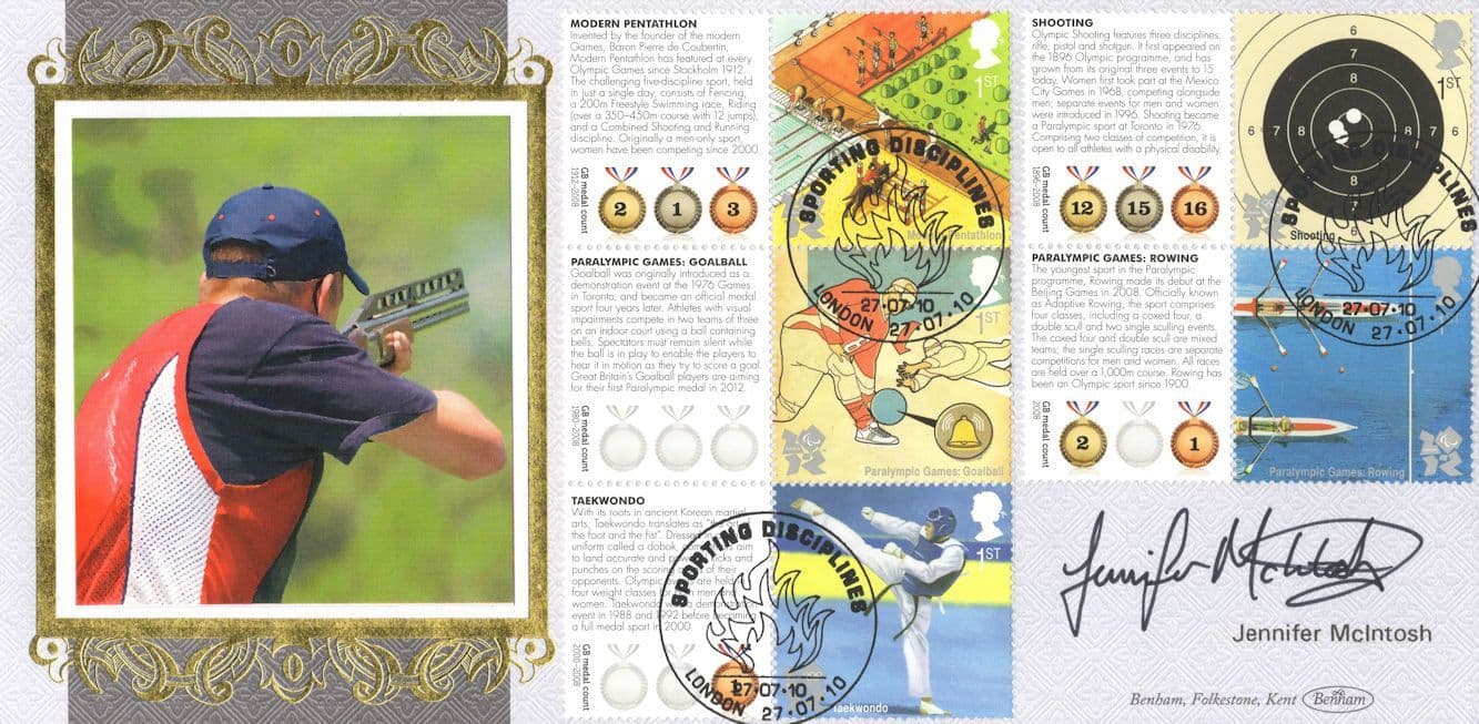 Jennifer McIntosh Book Author Rifle Olympic Games Shooter Hand Signed FDC