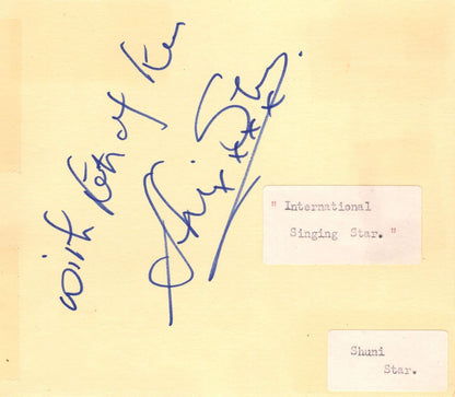 Jennifer Wilson Shuni Star 2x 1970s Singer Autograph s