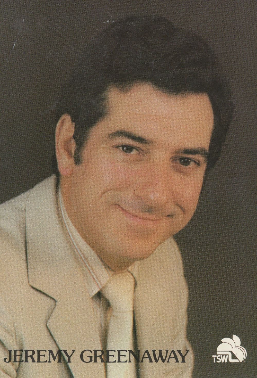 Jeremy Greenaway TSW Television Cast Card Photo