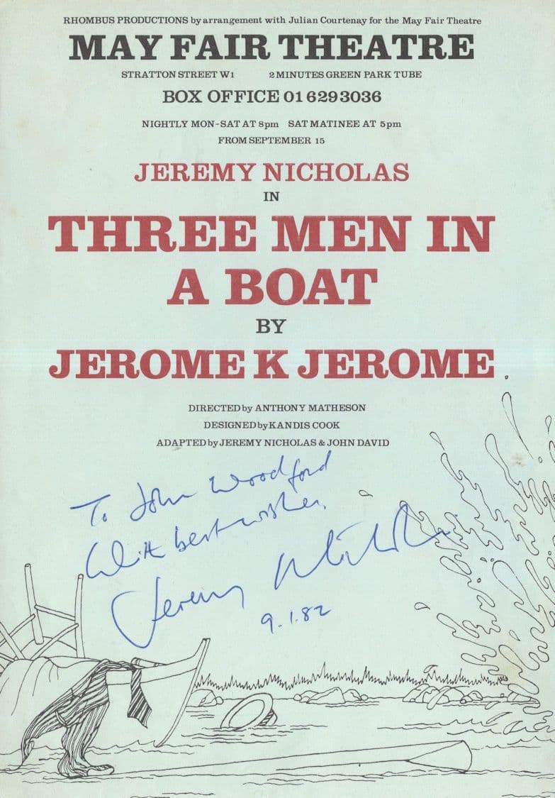 Jeremy Nicholas Of Crossroads Hamlet Cigar Advertising Hand Signed Theatre Flyer