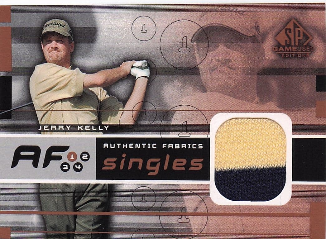 Jerry Kelly Authentic Fabrics Singles 2003 Golf Upper Deck Worn Shirt Card