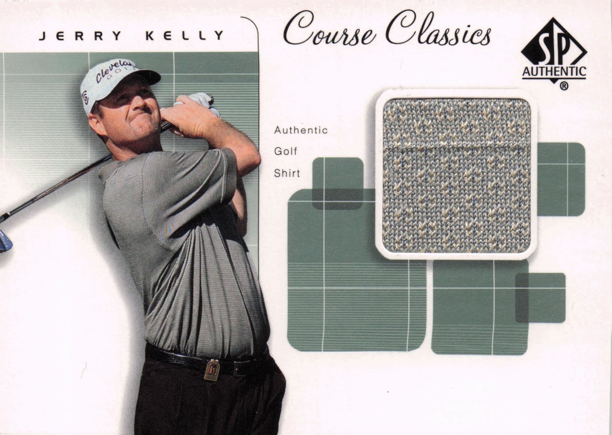 Jerry Kelly Course Classics Upper Deck 2002 Real Relic Golf Shirt Card