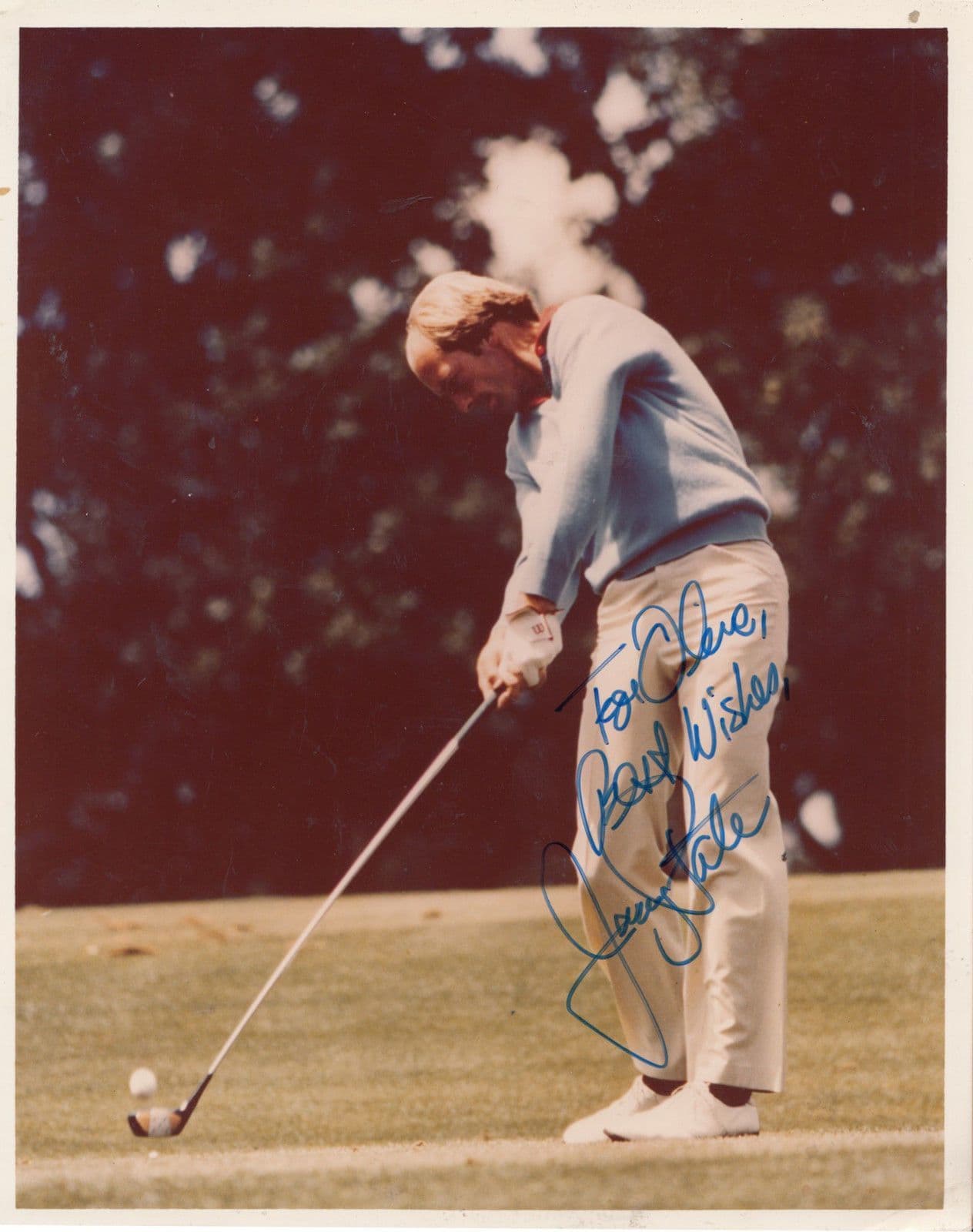 Jerry Pate American Ryder Cup Champion Giant Vintage Hand Signed Photo