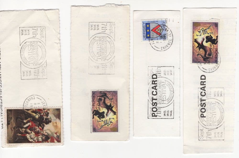 Jersey Pop Music Radio 2 Festival 1981 2x Postmark Cover s