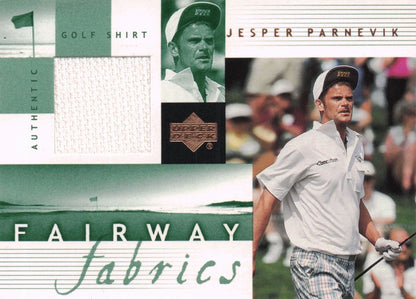 Jesper Parnevik Fairway Fabrics 2002 Golf Upper Deck Real Worn Shirt Relic Card