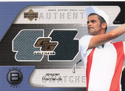 Jesper Parnevik Golf Gear 2004 Authentic Real Dual Shirt Swatch Upper Deck Card