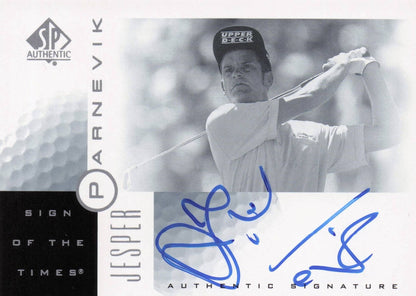 Jesper Parnevik Sign Of The Times Hand Signed 2001 SP Golf Autograph Card