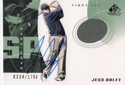 Jess Daley First Tee 2002 Golf Upper Deck Hand Signed Worn Shirt Card