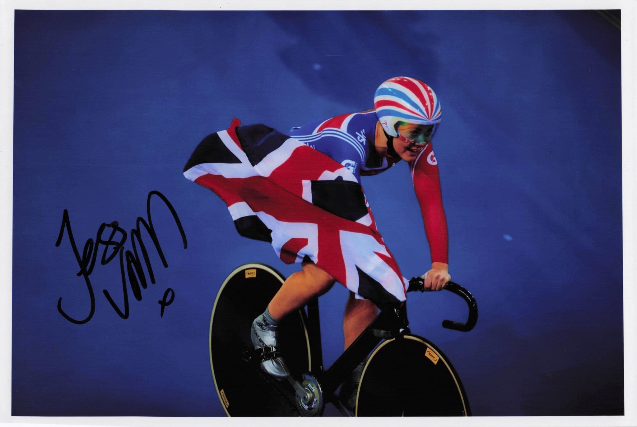 Jessica Varnish British Cyclist 2012 UCI World Cup 12x8 Hand Signed Photo