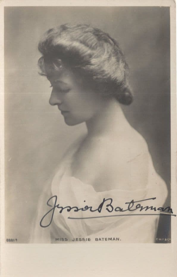 Jessie Eliza Bateman Historic Shakespeare Actress Rare Hand Signed Postcard
