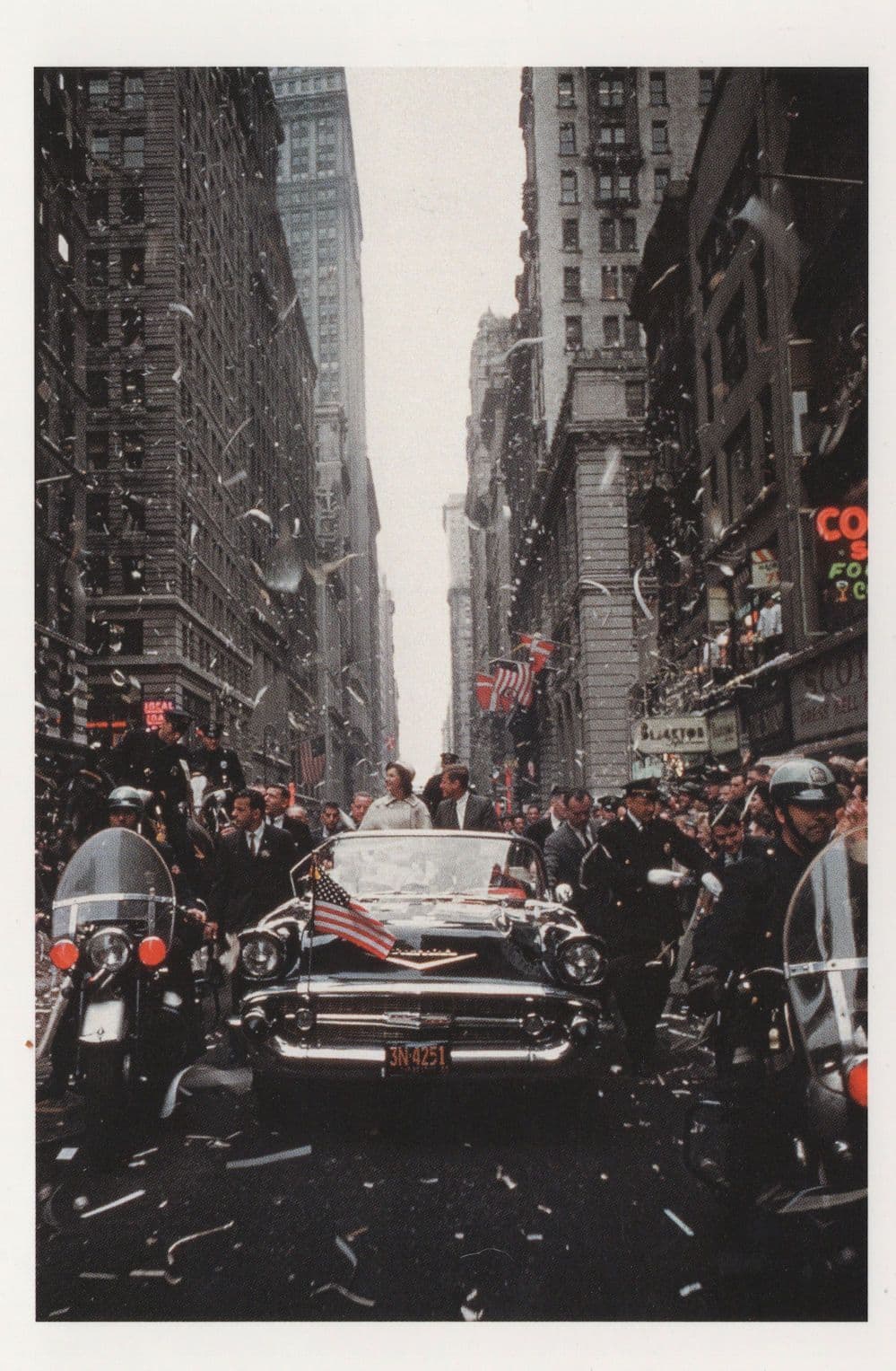 JFK John F Kennedy 1960 Procession Ticker Tape Parade Postcard