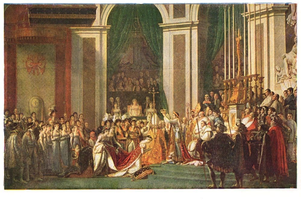 JI David Sacre De Napoleon Consecration Painting Postcard