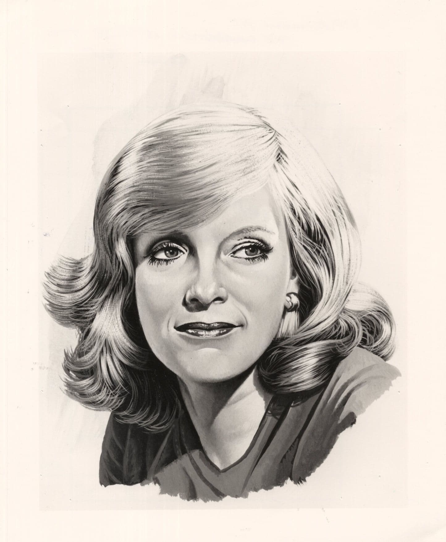 Jill Chance Stunning Portrait Painting Crossroads 10x8 TV Times Press Photo