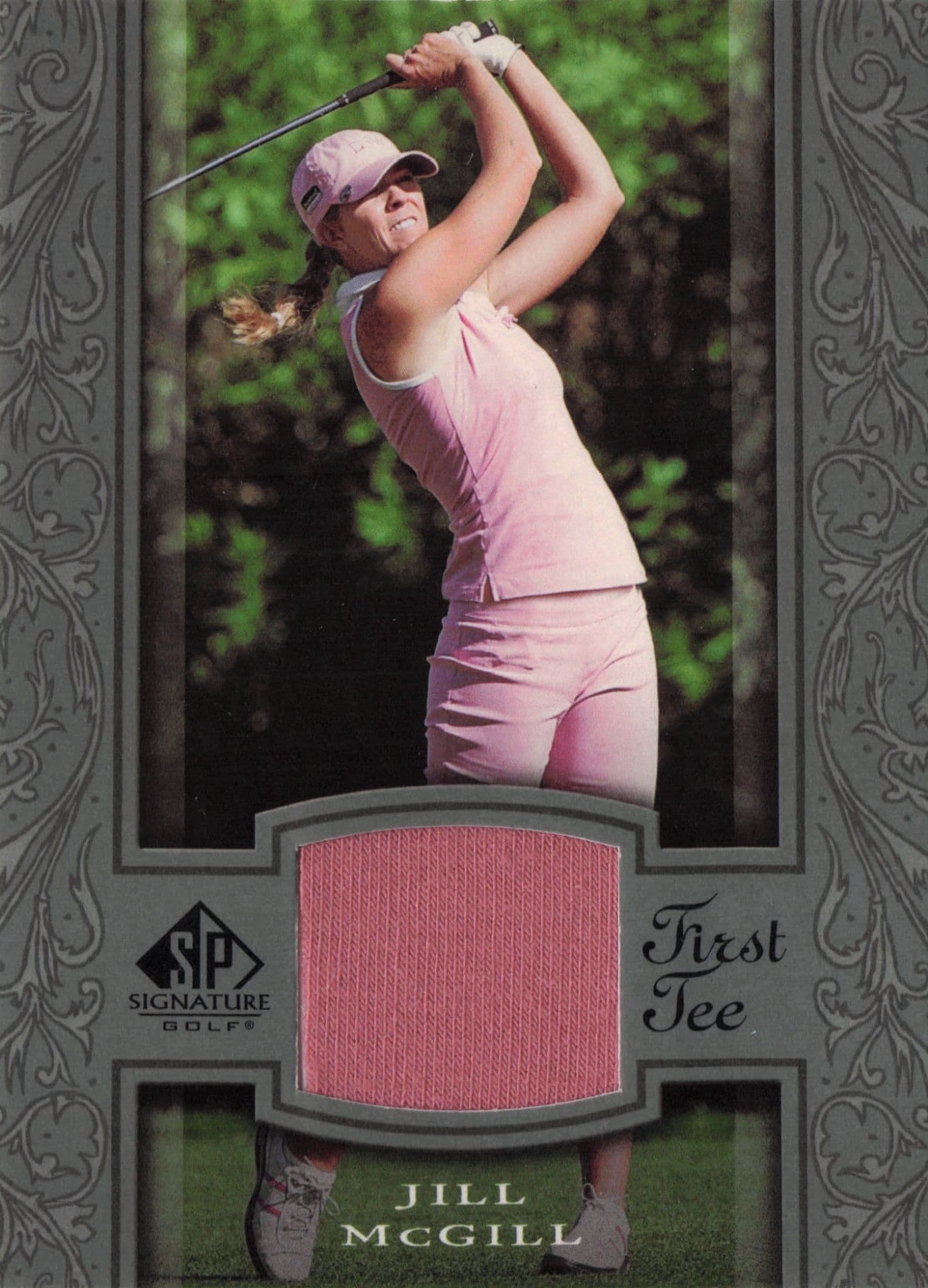 Jill McGill First Tee SP 2005 Golf Upper Deck Relic Shirt Card