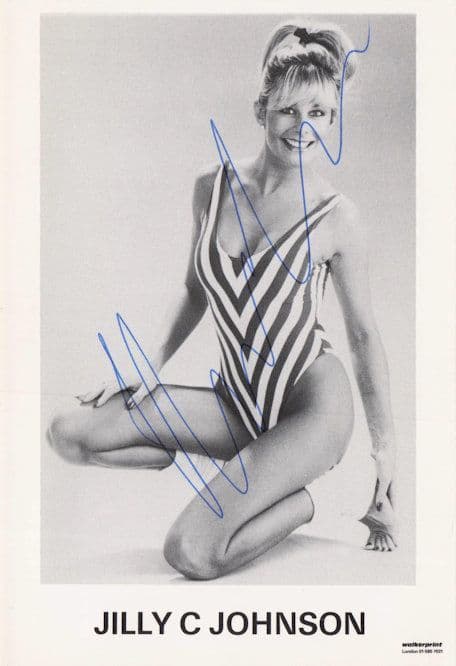 Jilly Johnson First Topless Page 3 Model Girl Golden Earring Hand Signed Photo