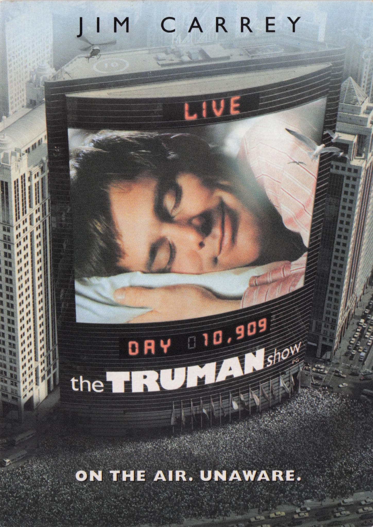 Jim Carrey The Truman Show Film Advertising Poster Postcard