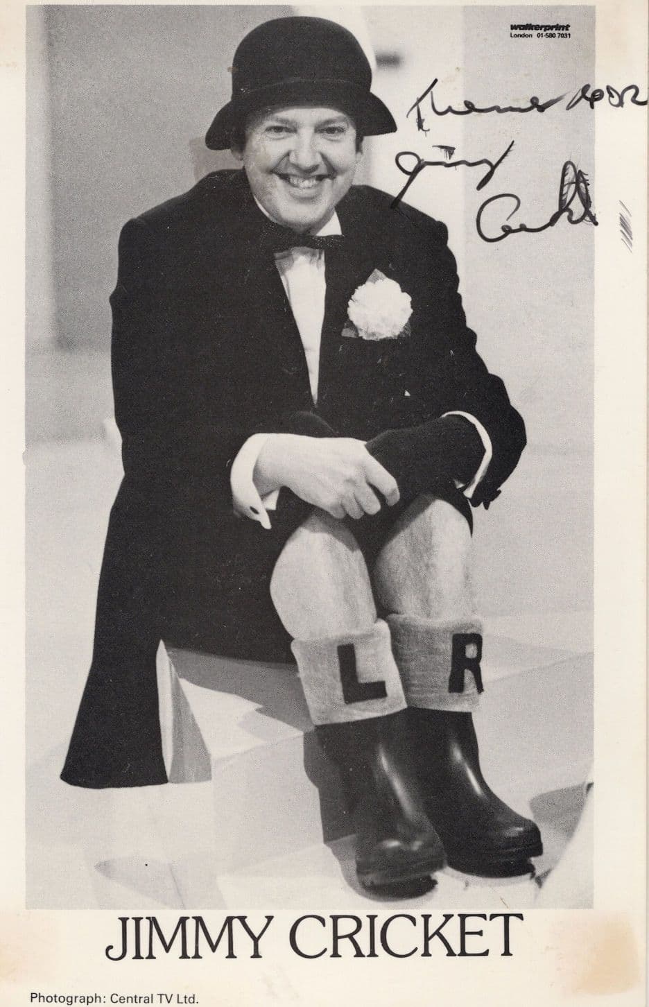 Jimmy Cricket Vintage Hand Signed Photo