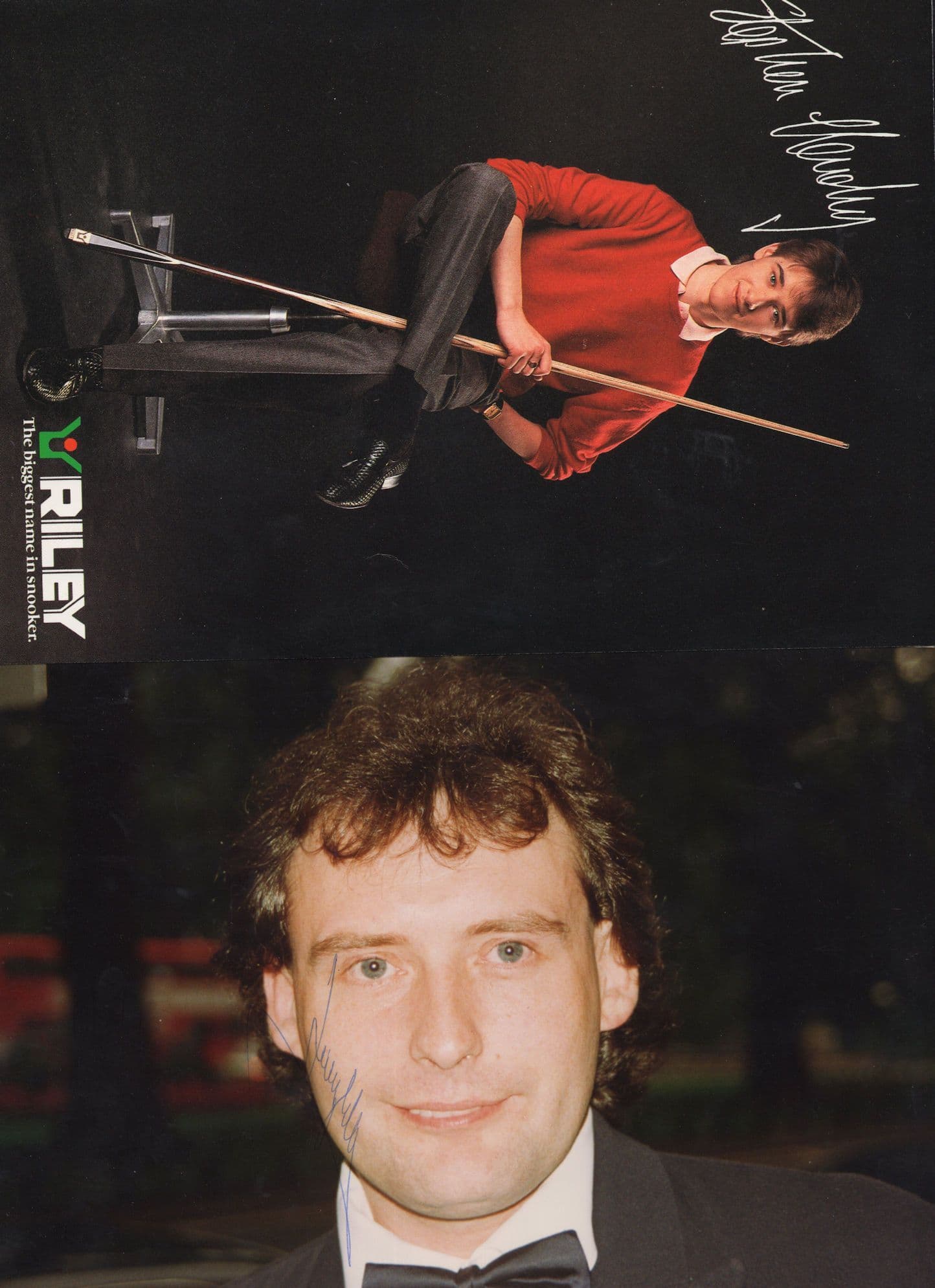 Jimmy White Stephen Hendry TWO 8x6 Large Hand Signed Photo s
