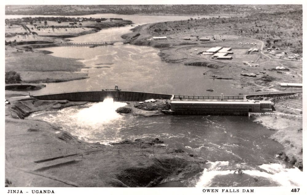 Jinja Uganda Owen Falls Dam Rare African Real Photo Postcard