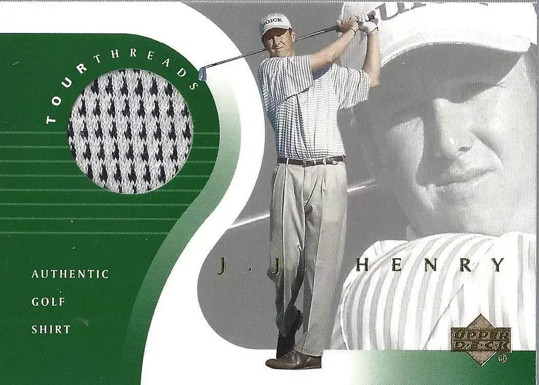 JJ Henry Original Shirt Golf Tour Rare Limited Threads Card