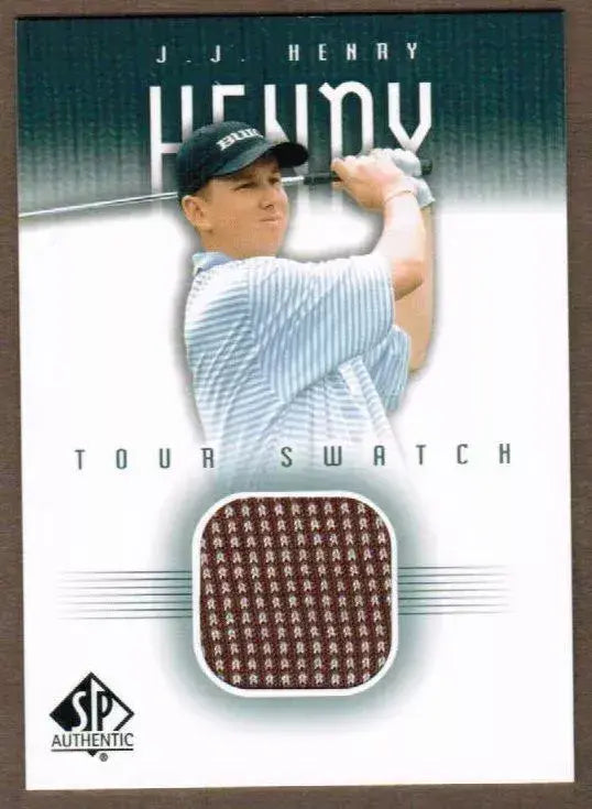 JJ Henry Original Shirt Golf Tour Swatch Rare Limited Edition Card