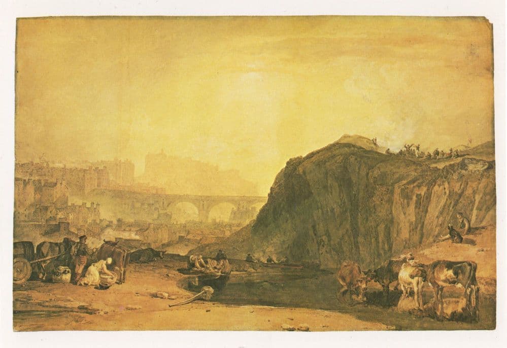 JMW Turner Edinburgh From Calton Hill Painting Postcard