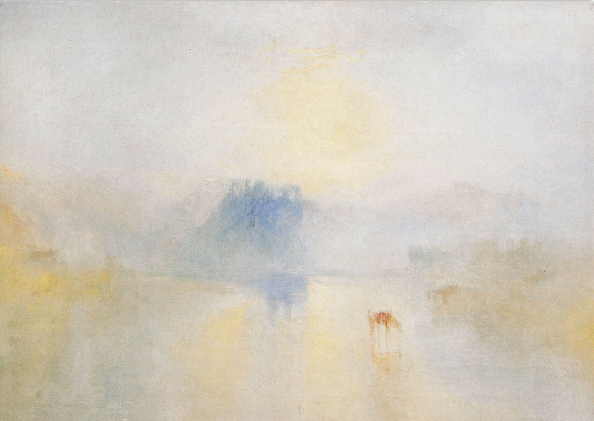 JMW Turner Sunrise at Norsham Castle Victorian Painting Postcard