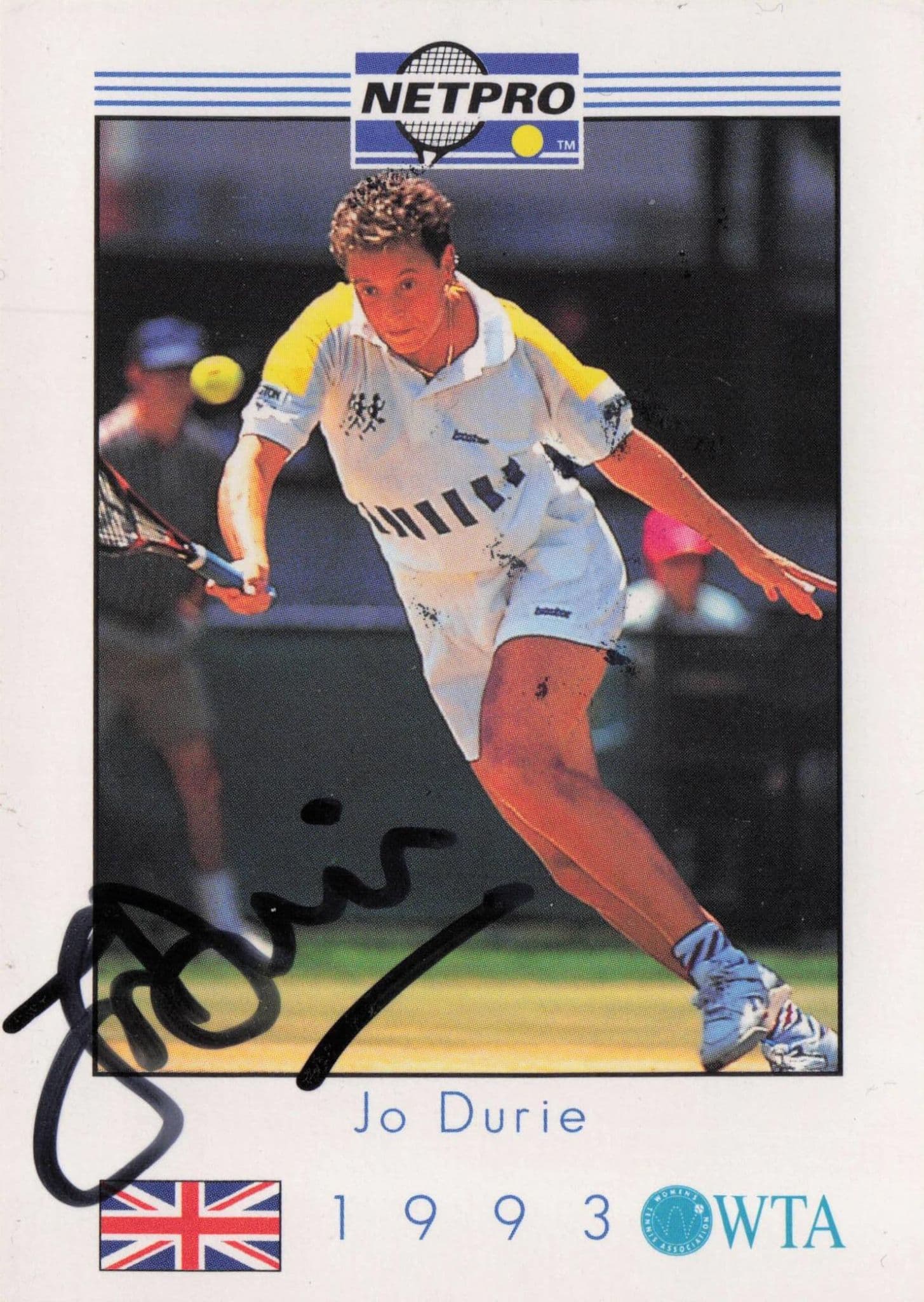 Jo Durie Tennis Champion Player 1993 WTA Hand Signed Photo