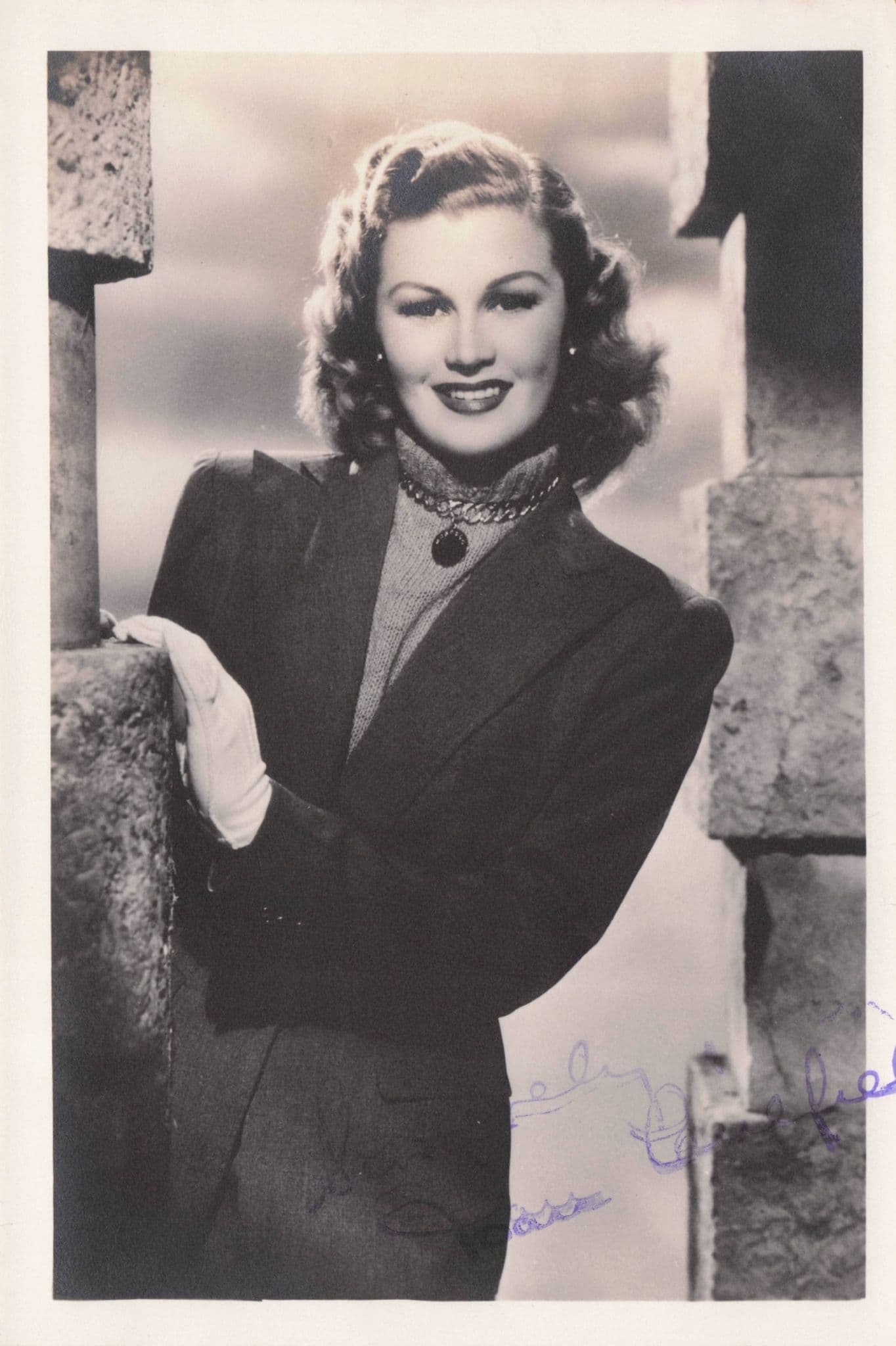 Joan Caulfield Official Fan Club Large Hand Signed Photo