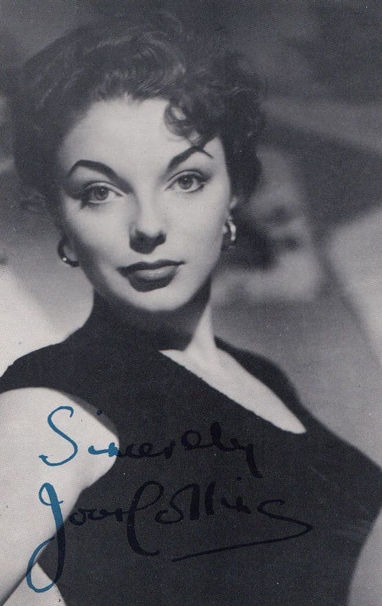 Joan Collins Arthur Rank Antique Printed Signed Stunning Old Postcard Photo